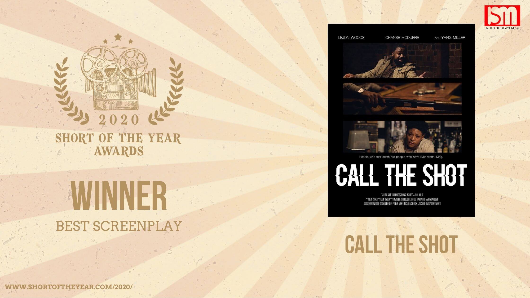 Best Screenplay - Short of the Year Awards 2020